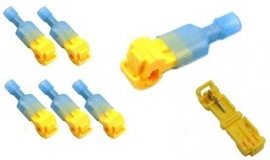 5x Kabelschoen draad snelkoppeling Geel. ARTnr: 325696