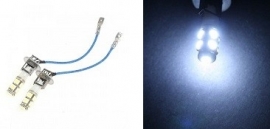 2x H3 9 witte SMD LED`s auto lamp. ARTnr: 10-300
