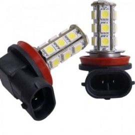 2x H11 18 witte SMD LED`s auto lamp. ARTnr: BY95