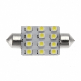 2x 12 witte  SMD LED`s buislamp 36mm. ARTnr: SKU034253