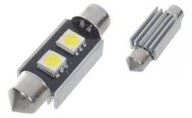 1x 2 witte CANBUS SMD LED`s buislamp 36MM. ARTnr: SKU016575