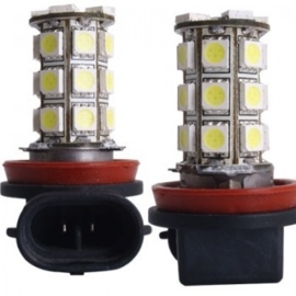 2x H11 27 witte SMD LED`s auto lamp. ARTnr: BY97