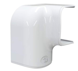 Tecnosystemi Optima rechter bocht verticaal/horizontaal MRD75 Zuiverwit RAL9010