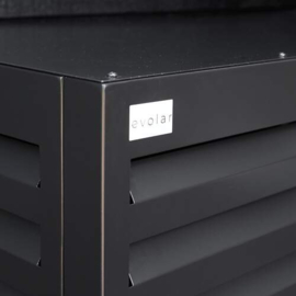 Evolar Evo-cover omkasting Medium zwart aluminium gepoedercoat 800 x 1100 x 550 mm