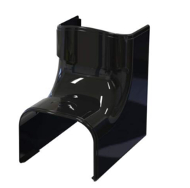 Tecnosystemi Optima binnen bocht 90° CAI75 Zwart RAL9005