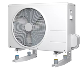 vibratiekit  voor Airco machine rood/geel, met veer, voor units tot 120 KG