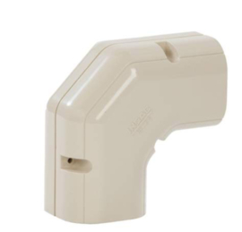 Inoac platte bocht 90° NE75 Ivoorwit RAL1013  per 5 st