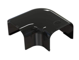 Tecnosystemi Optima platte bocht 90° CP75 Zwart RAL9005