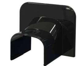Tecnosystemi Optima plafond/wand eindstuk TA75 Zwart RAL9005