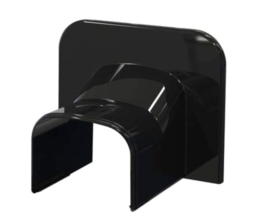 Tecnosystemi Optima plafond/wand eindstuk TA135 Zwart RAL9005