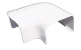 Tecnosystemi Optima platte bocht 90° CP75 Zuiverwit RAL9010
