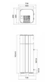 LG Inverter warmtepomp boiler 270L 230V - WH27S