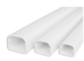 Tecnosystemi Optima leidinggoot T75 lengte van 2 meter (74 x 56 mm) te bestellen per volle doos van 14 lengtes Zuiverwit RAL9010