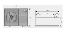 LG Therma-V Monobloc warmtepomp R290 1 fase 7,0 kW