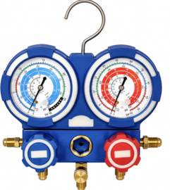 Manometerset voor R32 , R410 , R134a , R22 in kuntstof koffer