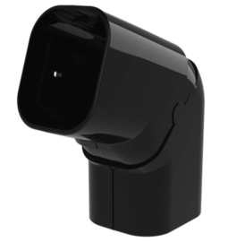 Tecnosystemi Excellens platte bocht 90°-135° CPS72 Zwart RAL9005