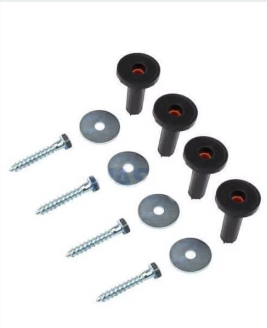 Wandplug geluidsdemper / trillingsdemper incl. schroef M8 + carrosseriering (4 stuks)