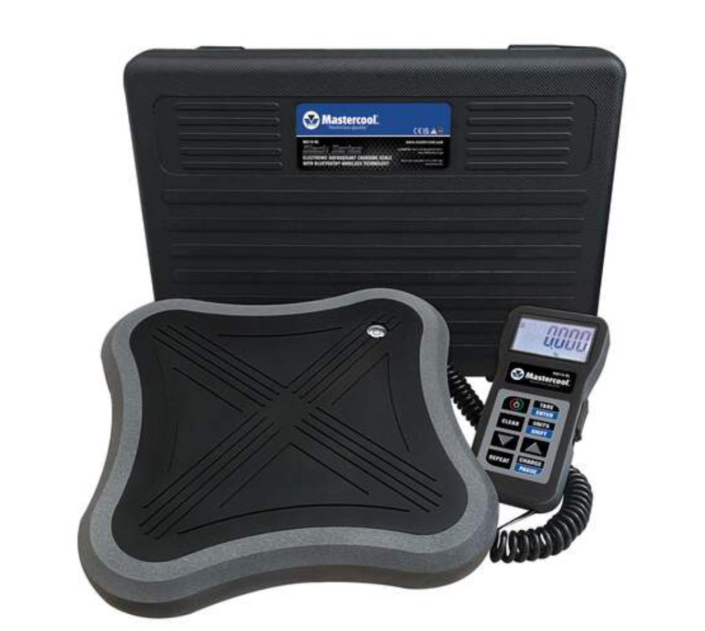 Mastercool Black Series weegschaal max. 110 kg op 0,05% nauwkeurig met Bluetooth en via App incl. koffer