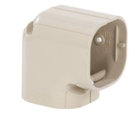 Inoac platte korte bocht 90° NH75 Ivoorwit RAL1013 per 10 st