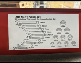 steek ringratelsleutelset  21 delig