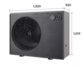 LG Therma-V Monobloc S warmtepomp R32 3 fase 14,0 kW