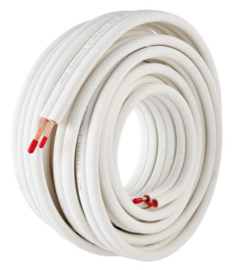 koelleiding geïsoleerd Ø1/4" x 3/8" (rol van 20 meter)