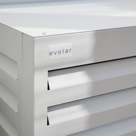 Evolar Evo-cover omkasting Medium wit aluminium gepoedercoat 800 x 1100 x 550 mm