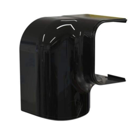 Tecnosystemi Optima rechtsdraaiende bocht 90° MRD75 Zwart RAL9005