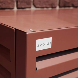 Evolar Evo-cover omkasting Large steenrood aluminium gepoedercoat 1100 x 1200 x 650 mm