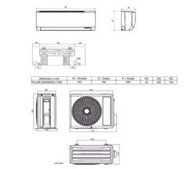Tosot PULAR by GREE single split airco R32 2,5 kW set