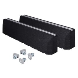 Verhoogde opstellingsbalk recycled 1000 mm rubberen dempers  (set a 2 stuks)
