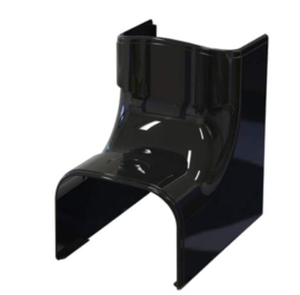 Tecnosystemi Optima binnen bocht 90° CAI135 Zwart RAL9005