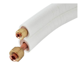 AircoTube koelleiding geïsoleerd flare leidingset Ø1/4" x 5/8" (rol van 5 meter)