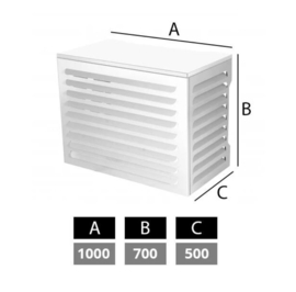 Airco en warmtepomp omkasting small RAL9010 Wit