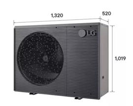 LG Therma-V Monobloc S warmtepomp R32 3 fase 12,0 kW