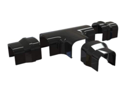 Tecnosystemi Optima T-stuk DT135 Zwart RAL9005