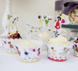 Belle & Boo cupcake wraps