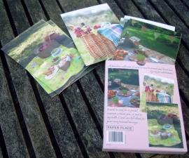 Picknick set postkaarten en enveloppen