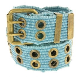 Canvas riem New Grunge - lichtblauw