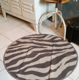 Vloerkleed Zebra, rond