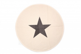 Vloerkleed Star - rond, creme