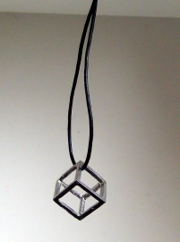 Ketting Cube - leer