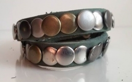 Wikkel armband Studs - groen