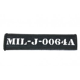 Patch Militair nummer - zwart/wit