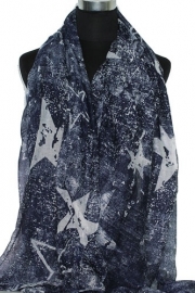 SZ255 Sjaal Stars - denim