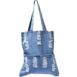 Shopper/tote bag - stonewashed denim