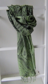 sc126 Sjaal Feathers - groen
