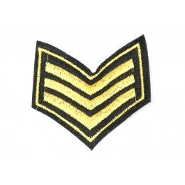 Patch Rang - goud, 3 strepen