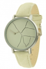 Horloge Crack - beige