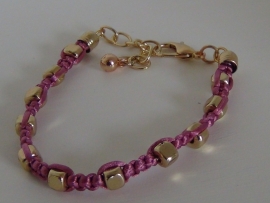 Armband roze/goud